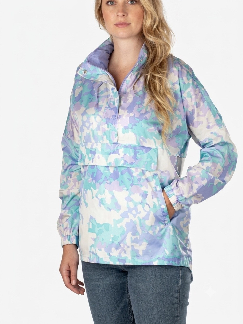 Lauren James Lightweight Windbreaker Jacket Pastel retro Multi Color